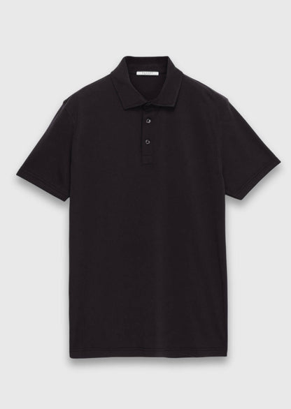 Schwarzes, schlichtes Polo-Shirt