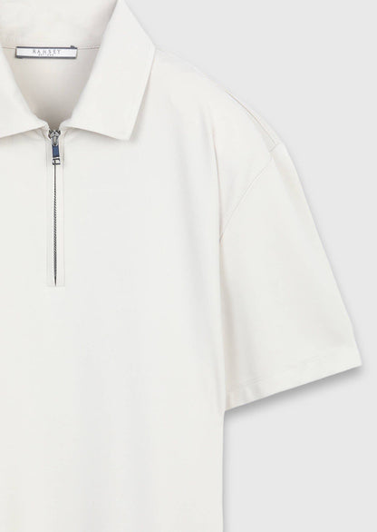 Stone Flat Polo Neck T-Shirt