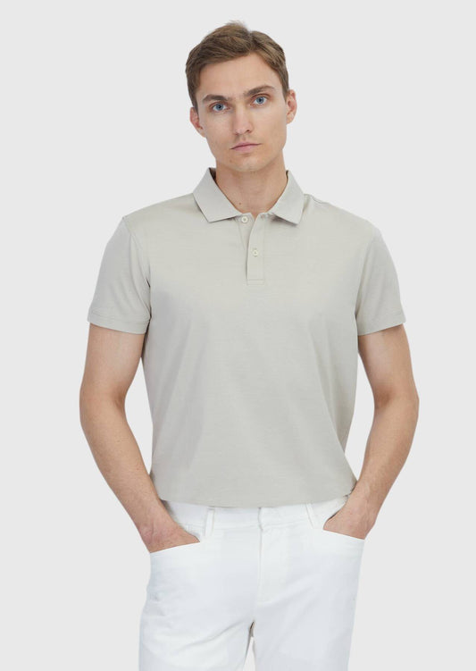 Einfarbiges Polo-Shirt aus Baumwolle
