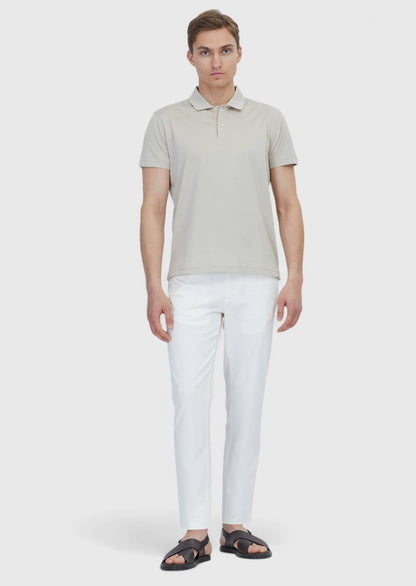Einfarbiges Polo-Shirt aus Baumwolle