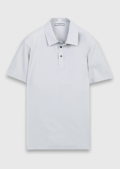 Hellgraues, einfarbiges Poloshirt