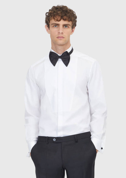 Weiße Tuxedo Hemden mit Doppelmanschette