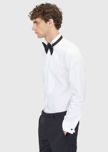 Weiße Tuxedo Hemden mit Doppelmanschette