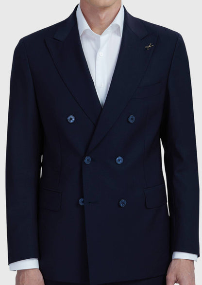 Anzugset aus marineblauem Wollmischgewebe