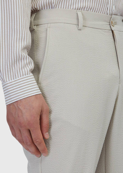 Beigefarbene Jogginghose aus Webstoff für den Alltag
