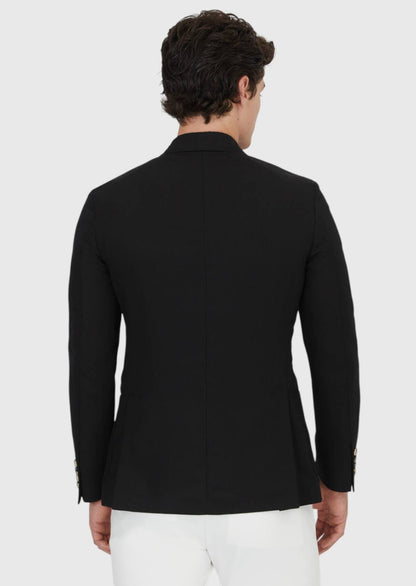 Schwarze Zeroweight Slim Fit Leinenmischjacke