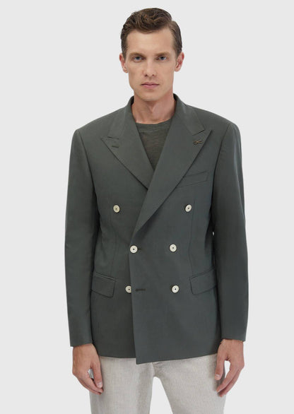 Slim Fit Haki Jacke