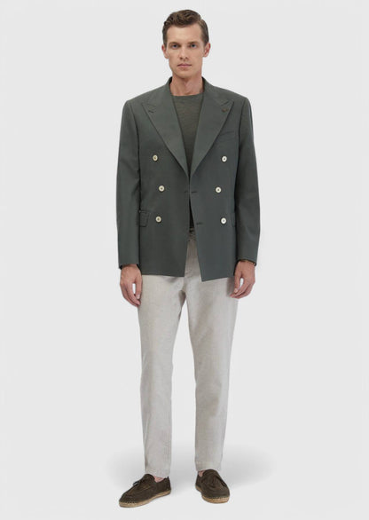 Slim Fit Haki Jacke