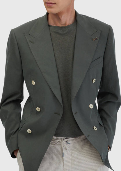 Slim Fit Haki Jacke