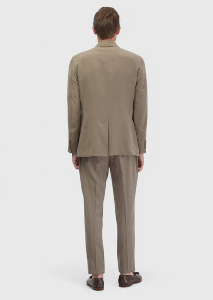 Hellbrauner, schlichter Zeroweight Slim Fit Anzug
