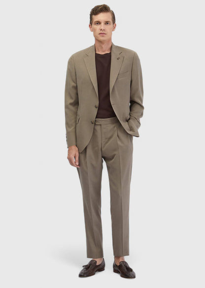 Hellbrauner, schlichter Zeroweight Slim Fit Anzug