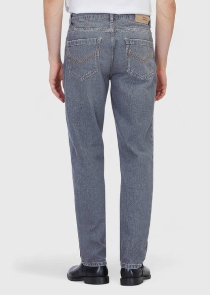 Grau Regular Fit Denim Hose 100% Baumwolle