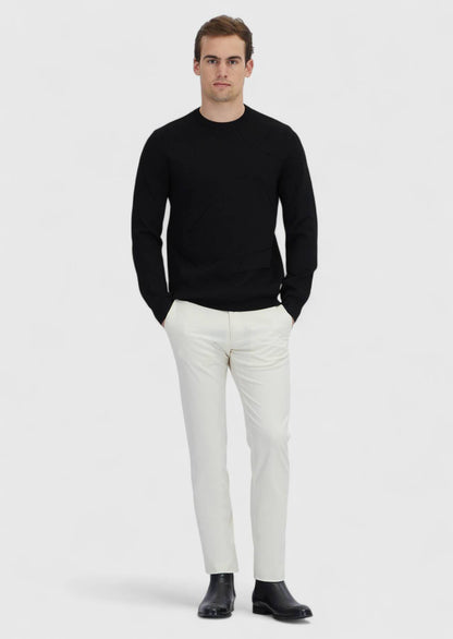 Schwarzes Strick-Sweatshirt