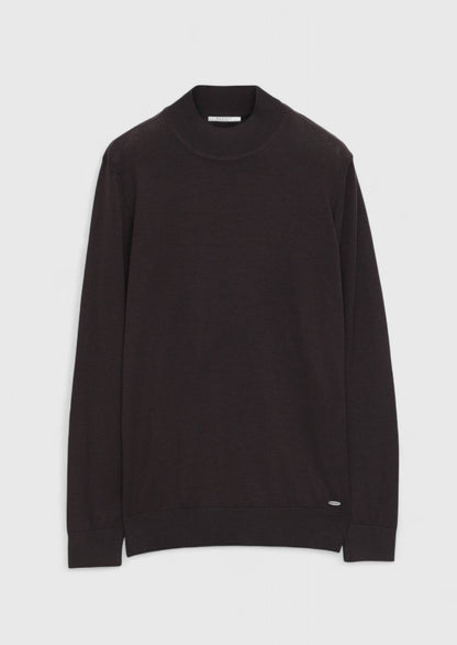 Strickpullover in Pflaumenfarben