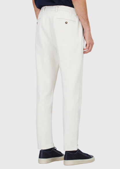 Beige Jogginghose aus Baumwollmischgewebe
