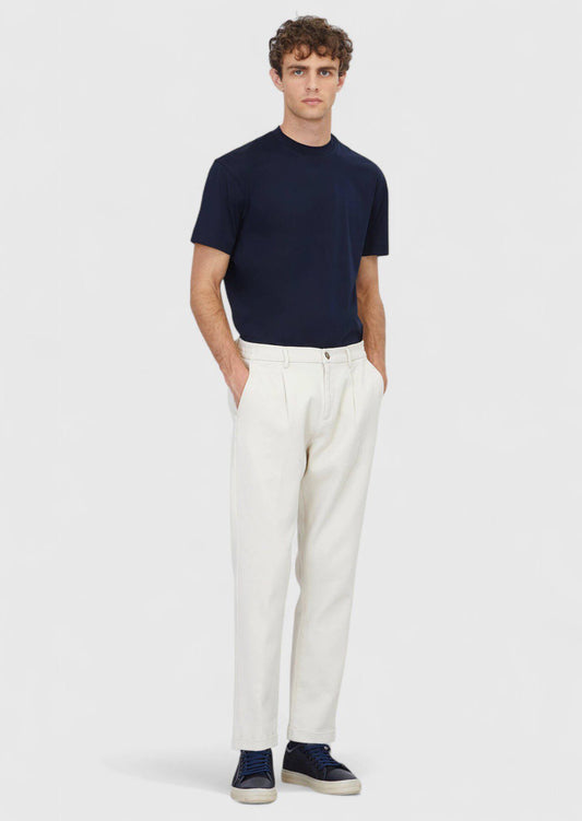 Beige Jogginghose aus Baumwollmischgewebe