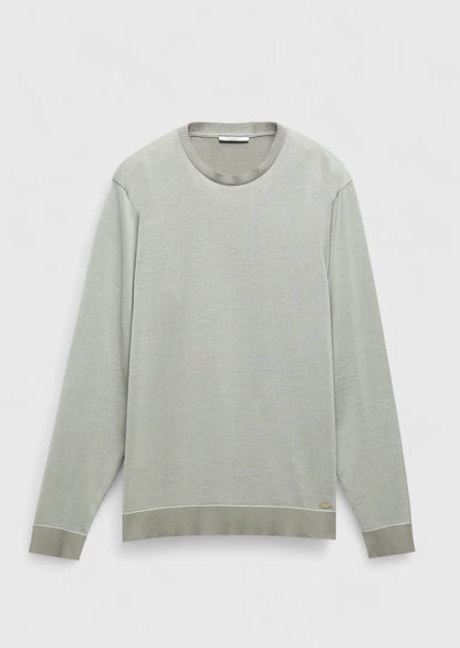 Sandfarbenes, schlichtes Sweatshirt mit Rundhalsausschnitt