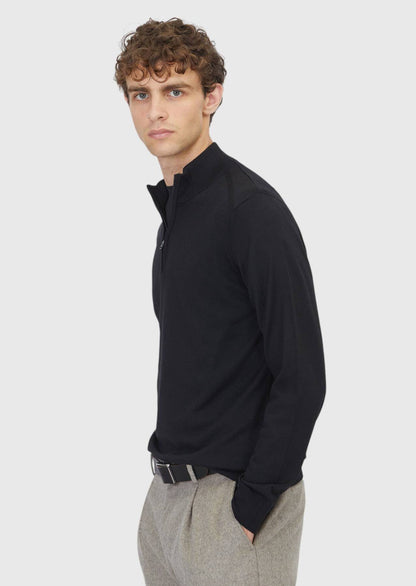 Schwarzes Strick-Sweatshirt