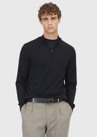 Schwarzes Strick-Sweatshirt