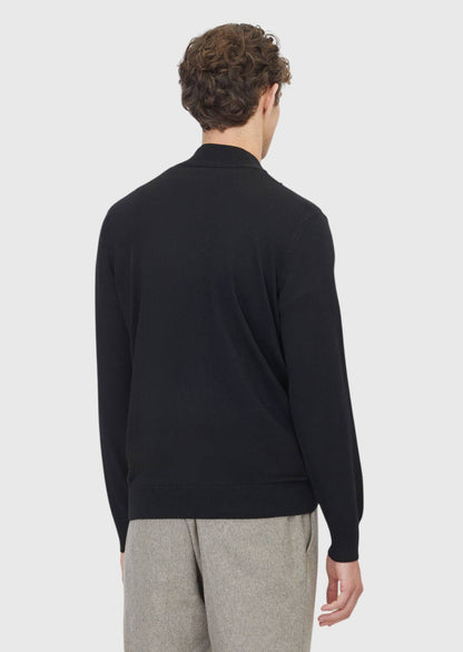 Schwarzes Strick-Sweatshirt