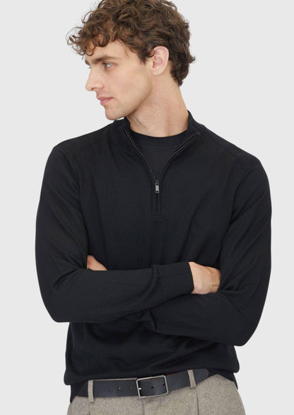 Schwarzes Strick-Sweatshirt
