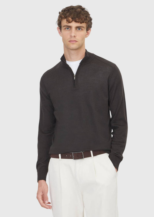 Braunes Strick-Sweatshirt