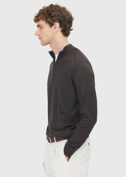 Braunes Strick-Sweatshirt