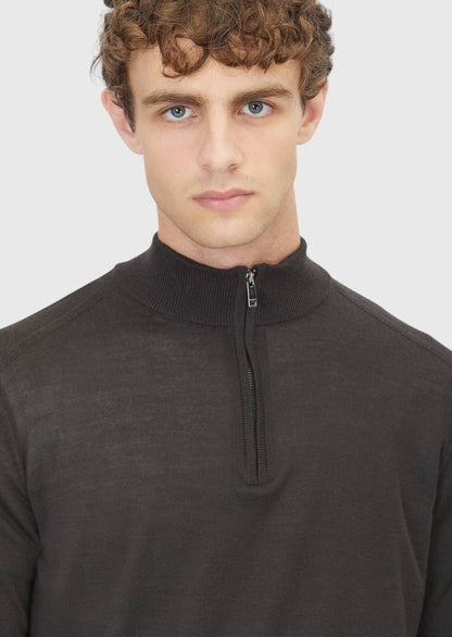 Braunes Strick-Sweatshirt