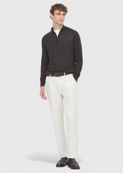 Braunes Strick-Sweatshirt