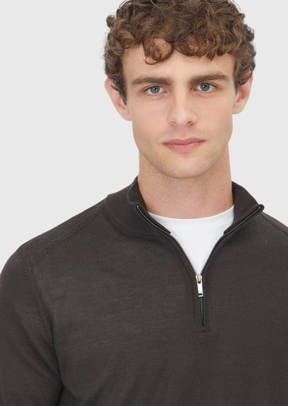 Braunes Strick-Sweatshirt