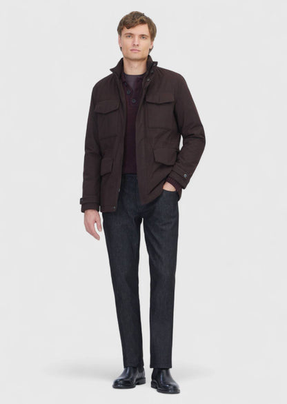 Burgunderfarbener Blazer in regulärer Passform
