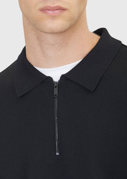 Schwarzes Strick-Sweatshirt