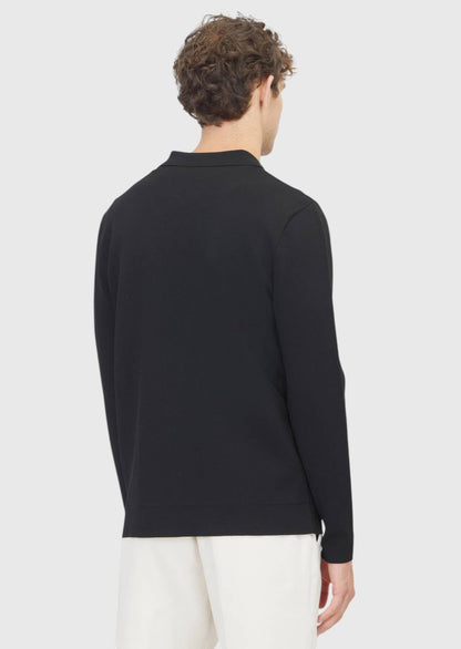 Schwarzes Strick-Sweatshirt