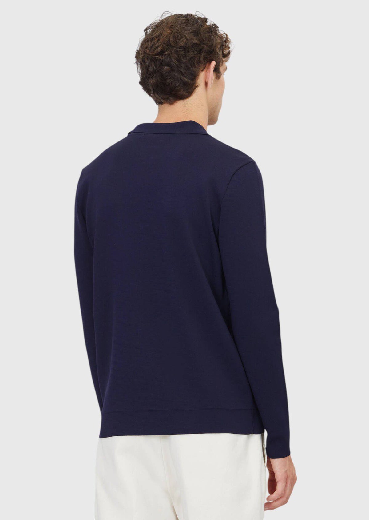 Marineblaues Strick-Sweatshirt