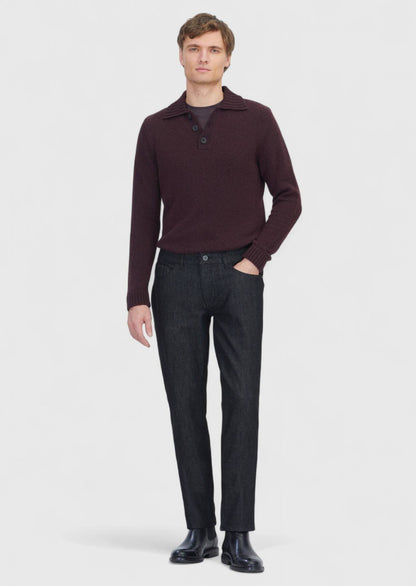 Schwarze, schmal geschnittene Jeans aus Baumwollmischgewebe