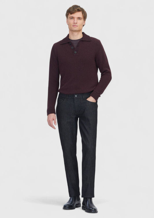 Schwarze, schmal geschnittene Jeans aus Baumwollmischgewebe