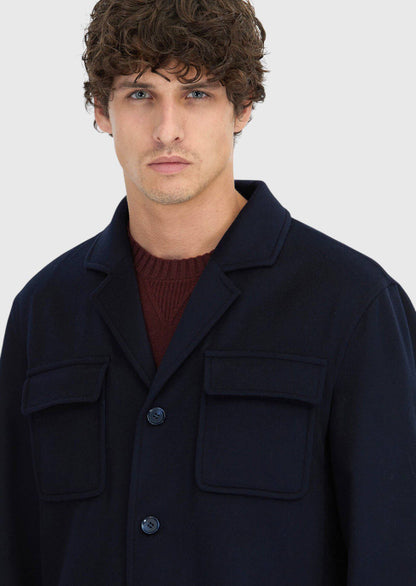 Marineblaues Overshirt