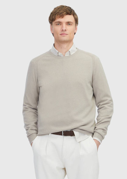 Beiges Strick-Sweatshirt