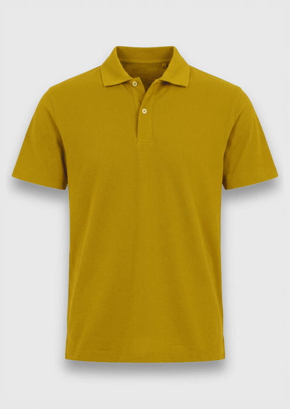 Olivgrünes, einfarbiges Polo-Shirt aus 100 % Baumwolle