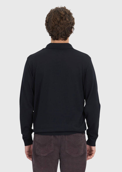 Schwarzes Polo-Neck-Sweatshirt