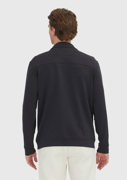 Polo-Neck-Sweatshirt mit Hartkohle-Motiv