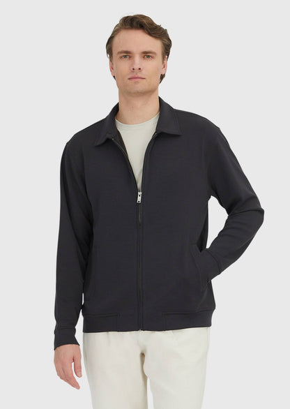 Polo-Neck-Sweatshirt mit Hartkohle-Motiv