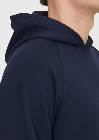 Marineblauer Kapuzenpullover, schlicht