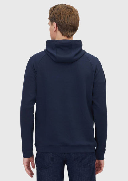 Marineblauer Kapuzenpullover, schlicht