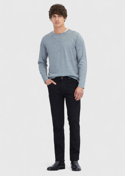 Graues Strick-Sweatshirt