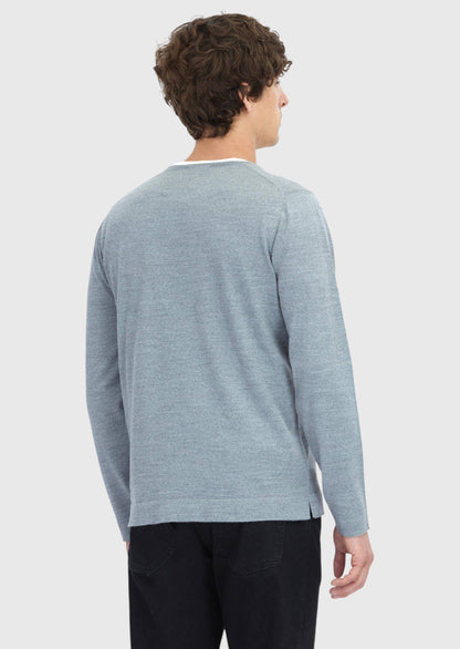 Graues Strick-Sweatshirt