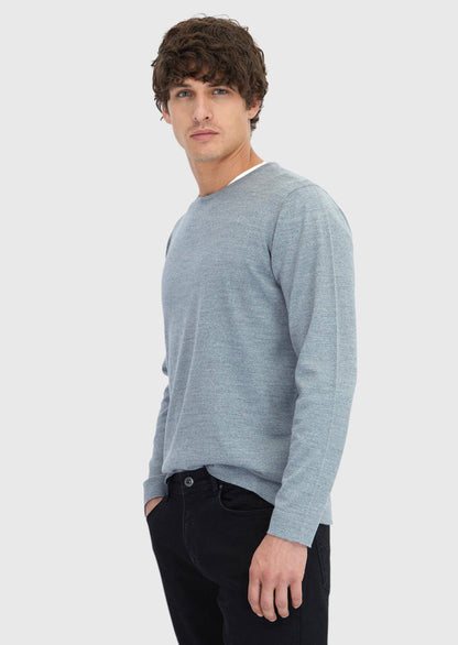 Graues Strick-Sweatshirt