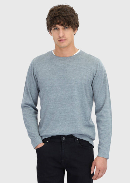 Graues Strick-Sweatshirt