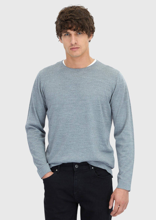 Graues Strick-Sweatshirt