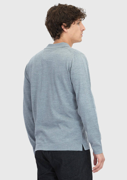 Graue Strickjacke mit Rollkragen aus Wollmischung